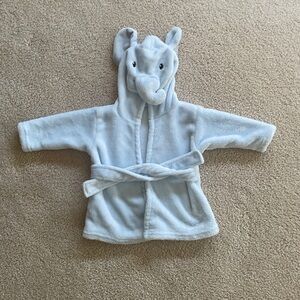 Kids Elephant Hooded Bathrobe - Light Blue